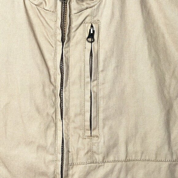CABELA'S Mens Vest Sherpa Lined Outdoor Gear Gorpcore Full Zip Canvas Jacket L - Picture 4 of 16